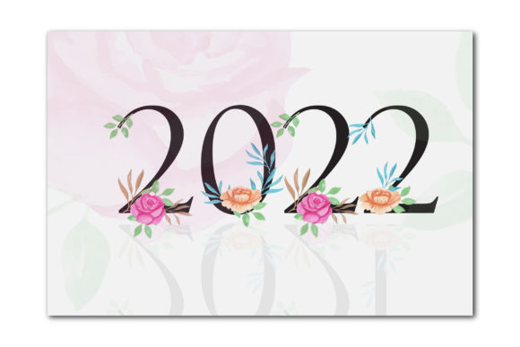2022 with Elegant Floral Pink Background: A Versatile Design for Your Special Occasions