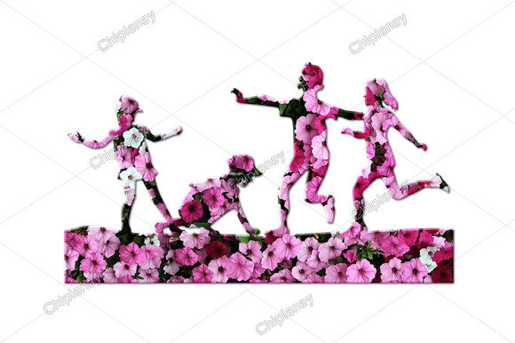Children and Kids Playing with Flowers: A Versatile Floral Design