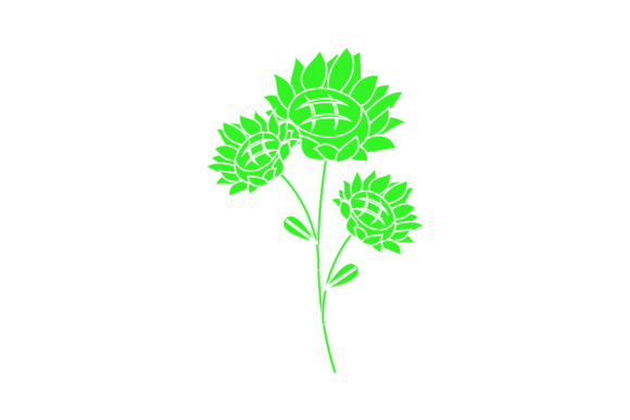 Enhance Your Designs with Sunflowers Floral Green Style