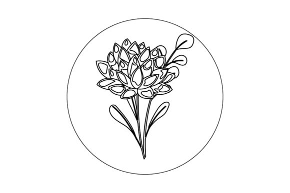 Explore Icon Floral Vector Line Style
