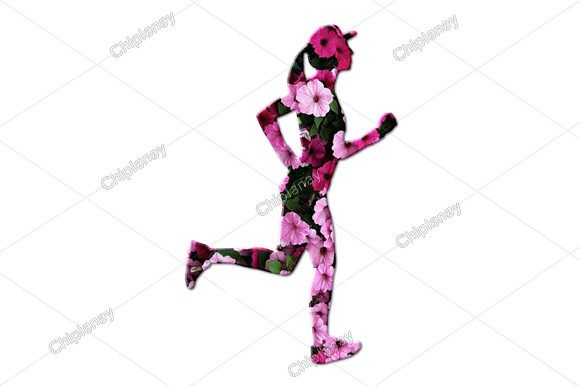 Jogging Running Girl Flowers Floral: A Versatile Design for Creative Projects